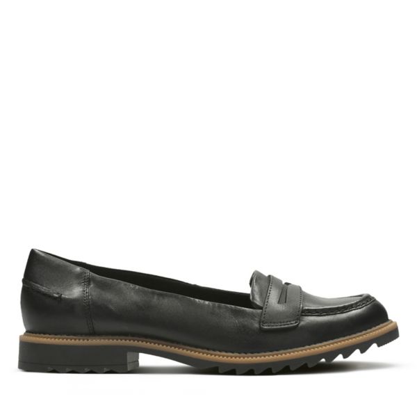 Clarks Womens Griffin Milly Flat Shoes Black | CA-836425